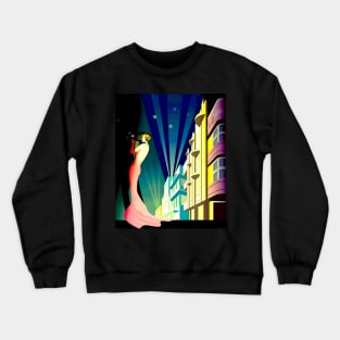 South Beach Miami Florida Art Deco Travel Advertising Print Crewneck Sweatshirt